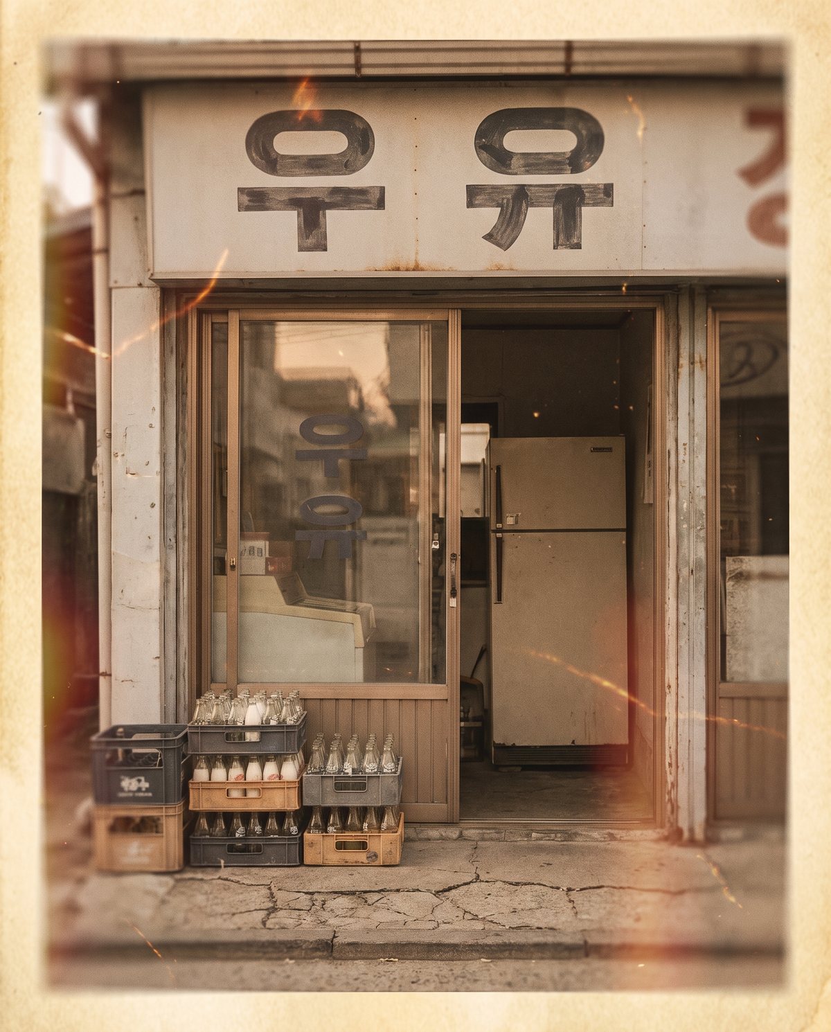 A Korean neighborhood milk shop, 1980s